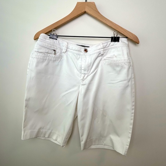 Lauren Ralph Lauren Pants - Lauren Ralph Lauren White Bermuda Shorts Size 4 Cotton Blend